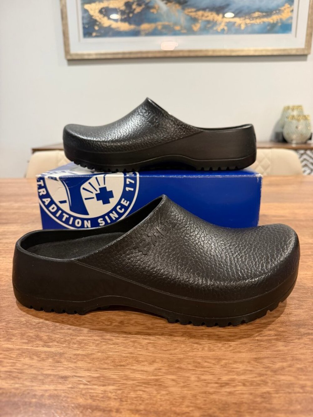 Birkenstock Super-Birki Clogs in Black Size 12M EU45 BNIB